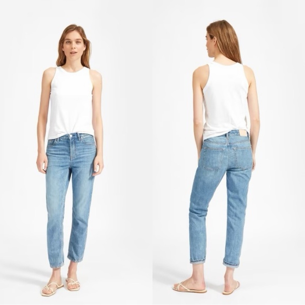 Everlane Women’s The Summer Ankle Jeans Straight Leg High Rise in Light Wash 28